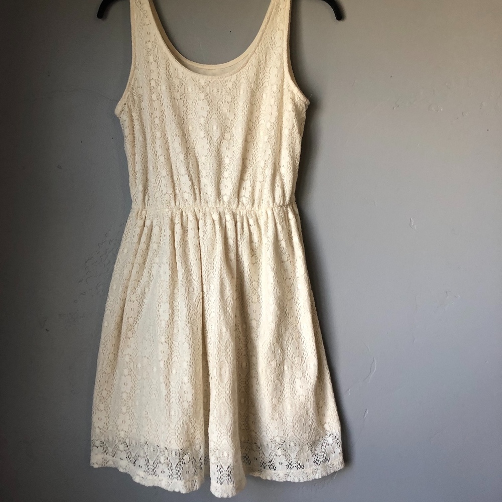 Cream lace dress